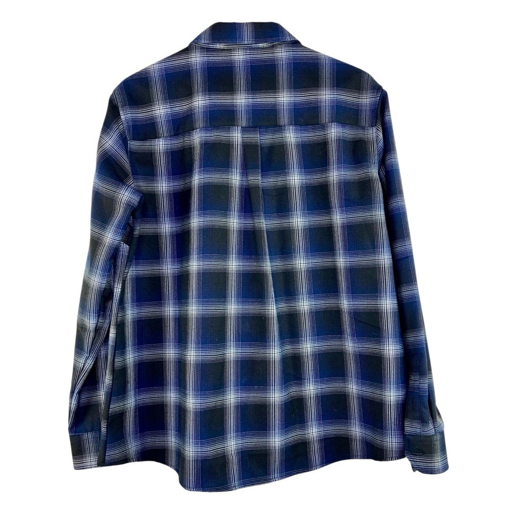 Dixxon Suicide Tendencies Blue Plaid Long Sleeve Button Down Shirt - Picture 4 of 4